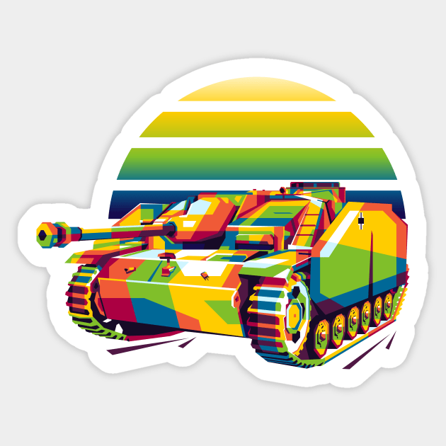 STUG III Ausf G Sticker by wpaprint